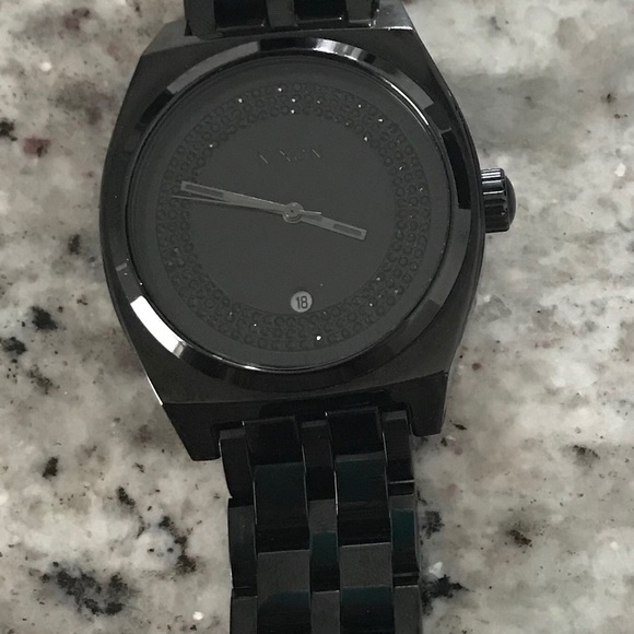 Nixon Women’s ‘Monopoly’ All Black/Crystal watch main image 4